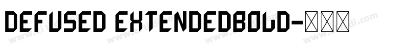 defused extendedbold字体转换